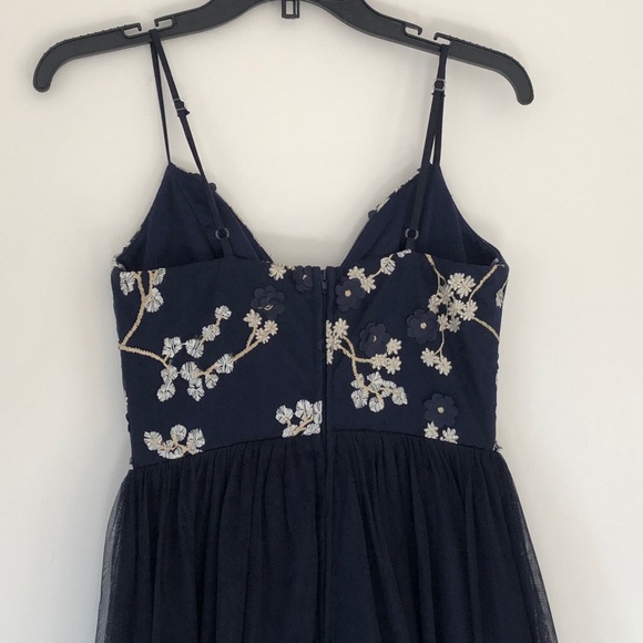 Teeze me 3D bodice mesh ballgown navy size 1 - Picture 5 of 7